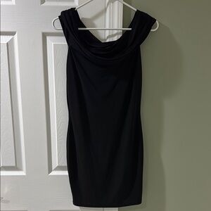 Windsor Black Sheath Mini Dress Cowl Neck Sleeveless